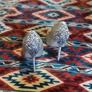 Badgley Mischka peep toe heels